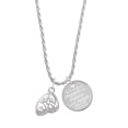 thumbnail image 1 of Delight Jewelry Silvertone Open Clear AB Crystal Butterfly Wing She is Clothed in Stength and Dignity Charm Necklace, 20"+3", 1 of 4