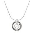 thumbnail image 1 of Delight Jewelry Silvertone Open Cupid's Heart Gymnastics Mom Ring Charm Necklace, 18", 1 of 4