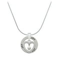 thumbnail image 1 of Delight Jewelry Silvertone Open heart with Imitation Pearl Drop Joy Ring Charm Necklace, 18", 1 of 4