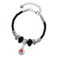 thumbnail image 1 of Delight Jewelry Silvertone Ornament with Red Snowflake Big Sister Celtic Knot Leather Bead Bracelet, 7"+2" Extender, 1 of 4