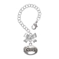 thumbnail image 1 of Delight Jewelry Silvertone Oval with Music Notes - Silvertone Bow Charm Accessory for Tumblers and Thermal Cups, 1 of 4