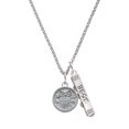 thumbnail image 1 of Delight Jewelry Silvertone Owl - Round Seal Silvertone Best Friends Forever Bar Charm Necklace, 23", 1 of 4