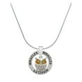 thumbnail image 1 of Delight Jewelry Silvertone Owl with Lime Green Crystal Eyes Miracles Ring Charm Necklace, 18", 1 of 4