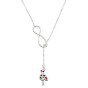 Delight Jewelry Silvertone Paint Palette Silver tone Elegant Infinity Lariat Necklace