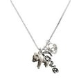thumbnail image 1 of Delight Jewelry Silvertone Panda Bear Standing - Love and Lock Charm Necklace, 18"+1", 1 of 4