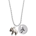 thumbnail image 1 of Delight Jewelry Silvertone Panda Bear Standing Silvertone Script Initial Disc - A - Charm Necklace, 20"+3", 1 of 4