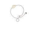 thumbnail image 1 of Delight Jewelry Silvertone Passionate Fearless Strong Infinity Ring - Goldtone Leaf Delicate Bracelet, 6.25+1.75", 1 of 4