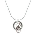 thumbnail image 1 of Delight Jewelry Silvertone Paw Prints Infinity Gymnastics Mom Ring Charm Necklace, 18", 1 of 4