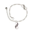 thumbnail image 1 of Delight Jewelry Silvertone Paw Prints Infinity Silver-tone Paw Infinity Link Chain Bracelet, 6"+2" Extender, 1 of 3