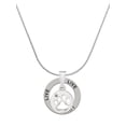 thumbnail image 1 of Delight Jewelry Silvertone Paw Silhouette Live Ring Charm Necklace, 18", 1 of 4
