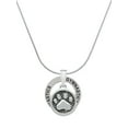 thumbnail image 1 of Delight Jewelry Silvertone Paw in Circle Gymnastics Ring Charm Necklace, 18", 1 of 4