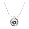 thumbnail image 1 of Delight Jewelry Silvertone Paw in Heart Gymnastics Ring Charm Necklace, 18", 1 of 4