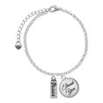 thumbnail image 1 of Delight Jewelry Silvertone Peace - Domed Thank You Charm Bracelet, 6"+2", 1 of 5