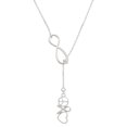 thumbnail image 1 of Delight Jewelry Silvertone Peace Sign Ribbon Heart Silver tone Elegant Infinity Lariat Necklace, 1 of 4