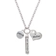 thumbnail image 1 of Delight Jewelry Silvertone Peace with AB Crystal and Dove Always My Mother Bar Zoe Necklace, 1 of 4