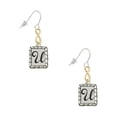 thumbnail image 1 of Delight Jewelry Silvertone Pebble Border Initial - U Gold Tone Infinity French Earrings, 1 of 4