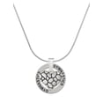 thumbnail image 1 of Delight Jewelry Silvertone Pebble Heart Gymnastics Ring Charm Necklace, 18", 1 of 4