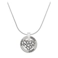 thumbnail image 1 of Delight Jewelry Silvertone Pebble Heart Hero Ring Charm Necklace, 18", 1 of 4