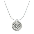 thumbnail image 1 of Delight Jewelry Silvertone Pebble Heart Hockey Ring Charm Necklace, 18", 1 of 4
