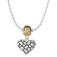 thumbnail image 1 of Delight Jewelry Silvertone Pebble Heart Mia Monkey Charm Necklace, 1 of 4
