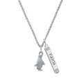 thumbnail image 1 of Delight Jewelry Silvertone Penguin Silvertone Believe Faith Prayer Hope Bar Charm Necklace, 23", 1 of 4