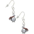 thumbnail image 1 of Delight Jewelry Silvertone Penguin with Scarf Silver tone Infinity French Earrings, 1 of 4