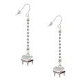 thumbnail image 1 of Delight Jewelry Silvertone Piano - Silver-tone Long Sparkle Dangle French Earrings, 1 of 4
