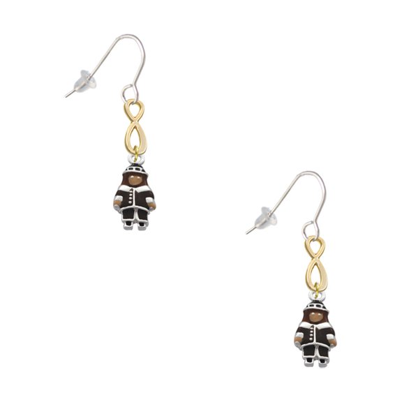 Delight Jewelry Silvertone Pilgrim Boy Gold Tone Infinity French Earrings