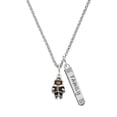 thumbnail image 1 of Delight Jewelry Silvertone Pilgrim Boy Silvertone Family Bar Charm Necklace, 23", 1 of 4