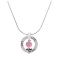 thumbnail image 1 of Delight Jewelry Silvertone Pink Baby Rattle Live Ring Charm Necklace, 18", 1 of 4