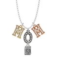 thumbnail image 1 of Delight Jewelry Silvertone Prayer Box Multi-Colored Crystal Mom Charm Necklace, 1 of 5