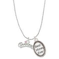 thumbnail image 1 of Delight Jewelry Silvertone Princess with Pink Crystal Best Mom Ever Charm Necklace, 1 of 4