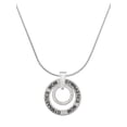 thumbnail image 1 of Delight Jewelry Silvertone Proverbs 3:5 Eternity Ring Gymnastics Mom Ring Charm Necklace, 18", 1 of 4