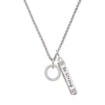 thumbnail image 1 of Delight Jewelry Silvertone Proverbs 3:5 Eternity Ring Silvertone Be Strong and Courageous Bar Charm Necklace, 23", 1 of 4