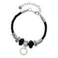 thumbnail image 1 of Delight Jewelry Silvertone Psalm 139:14 Eternity Ring Wife Celtic Knot Leather Bead Bracelet, 7"+2" Extender, 1 of 4