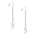 thumbnail image 1 of Delight Jewelry Silvertone Psalm 139:14 Infinity Sign - Silver-tone Long Sparkle Dangle French Earrings, 1 of 4