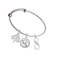 thumbnail image 1 of Delight Jewelry Silvertone Psalm 23:1 Infinity Sign Silvertone Let Things Go Tree Charm Bangle Bracelet, 1 of 4