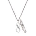 thumbnail image 1 of Delight Jewelry Silvertone Psalm 46:10 Infinity Sign Silvertone Best Friends Forever Bar Charm Necklace, 23", 1 of 4
