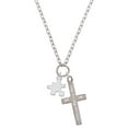 Delight Jewelry Silvertone Puzzle Piece I Set You Apart Engraved Cross
