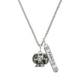 thumbnail image 1 of Delight Jewelry Silvertone Ram Head Silvertone Family Bar Charm Necklace, 23", 1 of 4