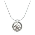 thumbnail image 1 of Delight Jewelry Silvertone Raphael Angel in Rope Wreath Gymnastics Ring Charm Necklace, 18", 1 of 4