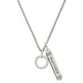 thumbnail image 1 of Delight Jewelry Silvertone Real Heroes Teach Eternity Ring Silvertone Mother Daughter Bar Charm Necklace, 23", 1 of 4