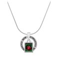 thumbnail image 1 of Delight Jewelry Silvertone Red Ladybug in Shadow Box Gymnastics Mom Ring Charm Necklace, 18", 1 of 4