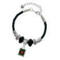 thumbnail image 1 of Delight Jewelry Silvertone Red Ladybug in Shadow Box Mom Celtic Knot Leather Bead Bracelet, 7"+2" Extender, 1 of 4