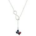 thumbnail image 1 of Delight Jewelry Silvertone Red and Blue Texas Silver tone Elegant Infinity Lariat Necklace, 1 of 4