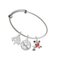 thumbnail image 1 of Delight Jewelry Silvertone Reindeer with Red Crystal Silvertone Let Things Go Tree Charm Bangle Bracelet, 1 of 4