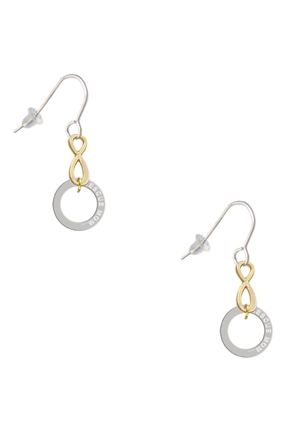 Silvertone Rescue Mom Infinity Ring Gold Tone Infinity French Earrings