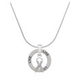 thumbnail image 1 of Delight Jewelry Silvertone Ribbon with Cross Cutout Live Ring Charm Necklace, 18", 1 of 4