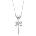 thumbnail image 1 of Delight Jewelry Silvertone Rolling Pin Silver tone Bow Heart Necklace, 1 of 4