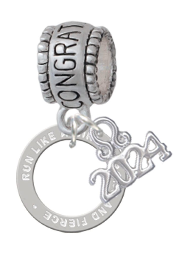Delight Jewelry Silvertone Run Like A Girl Eternity Ring